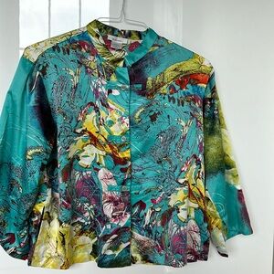 Fun silky PJ's in a lively print.